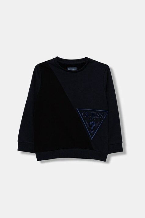 Guess bluza bawełniana dziecięca kolor granatowy wzorzysta N5YQ04 KA6R4