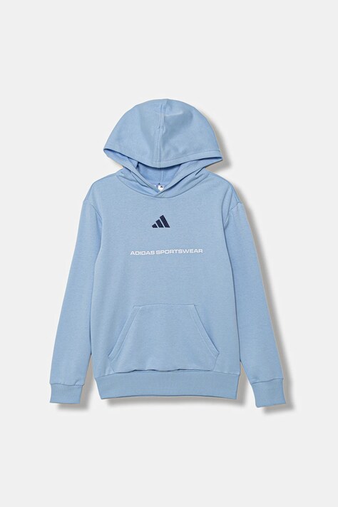 Dječja dukserica adidas s kapuljačom, s aplikacijom, KC2805