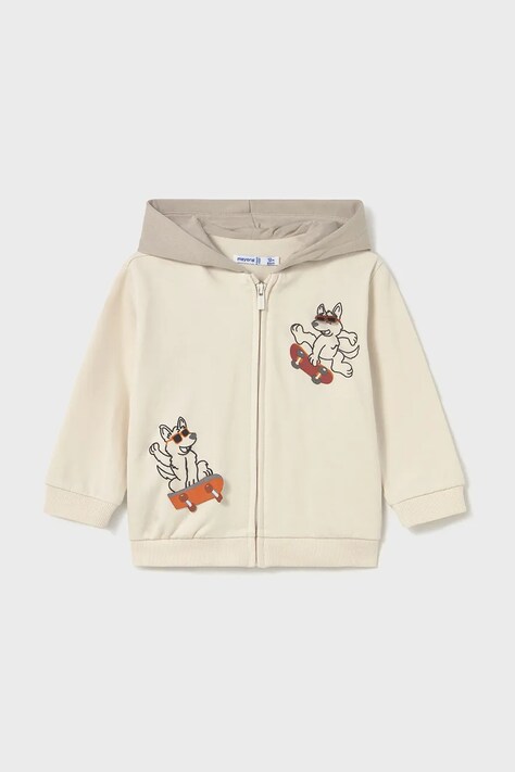 Mayoral bluza kolor beżowy z kapturem 2428