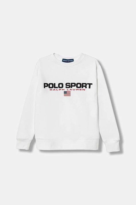 Polo Ralph Lauren bluză copii culoarea alb, cu imprimeu, 323962110009