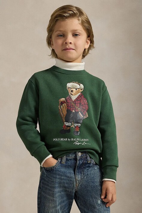 Παιδική μπλούζα Polo Ralph Lauren χρώμα: πράσινο, 322981261001