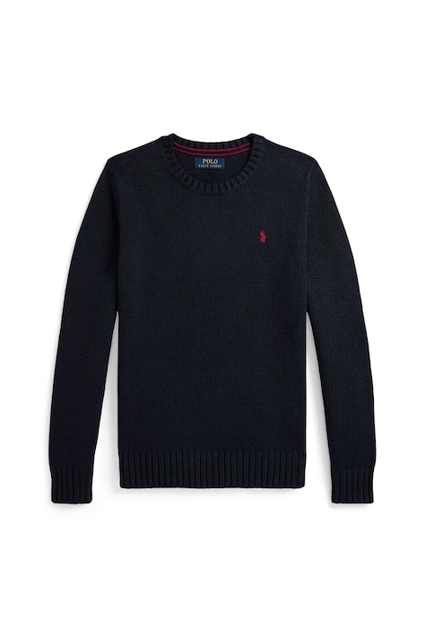 Polo Ralph Lauren felpa in cotone bambino/a colore blu navy  323970429005