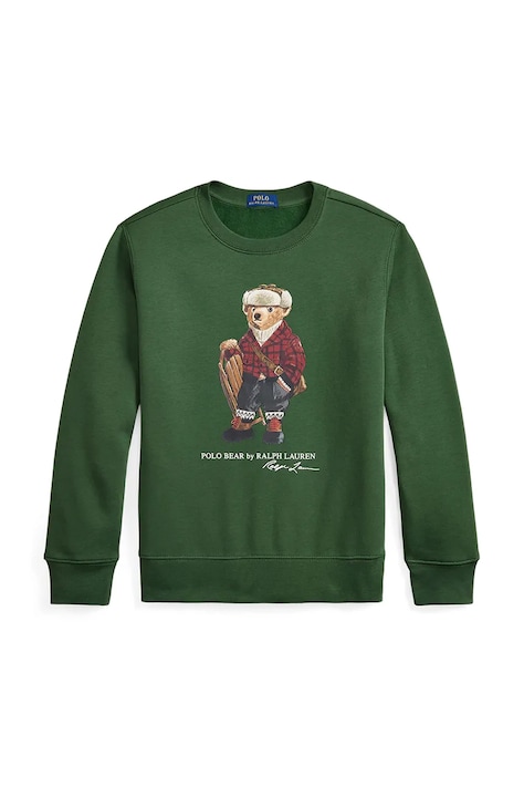 Дитяча кофта Polo Ralph Lauren колір зелений з принтом 323981261001