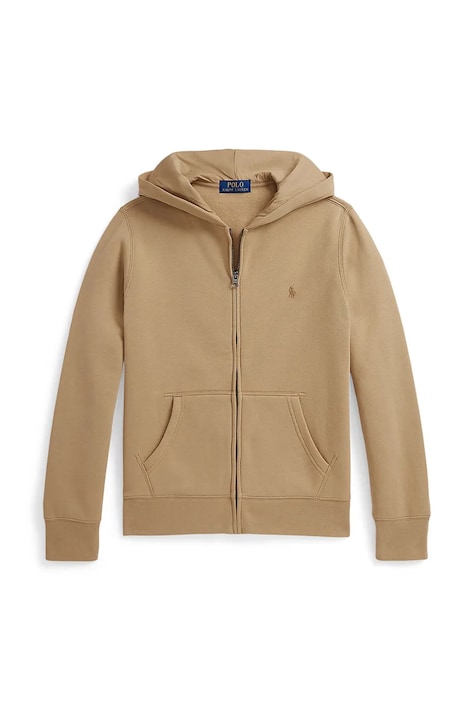 Polo Ralph Lauren bluza dziecięca kolor beżowy z kapturem gładka 323799360055