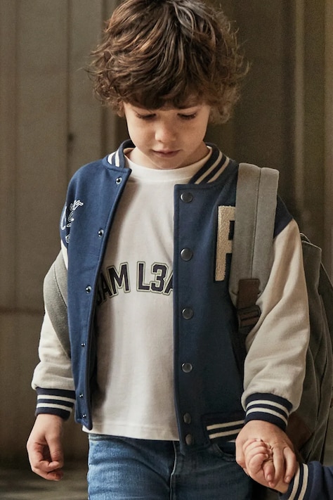 Mayoral felpa per bambini colore blu con applicazione 4424