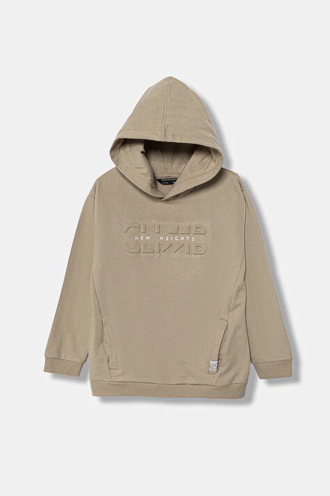 Mayoral bluză culoarea bej, cu glugă, 7401