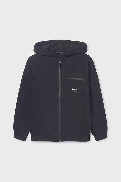 Кофта Mayoral колір чорний з капюшоном 7419