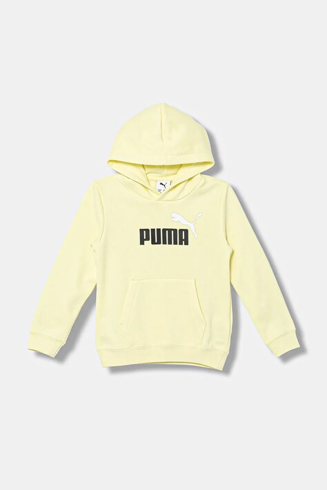 Puma bluza dziecięca ESS 2 COLOR No. 1 Logo Hoodie FL B kolor żółty z kapturem z nadrukiem 685822