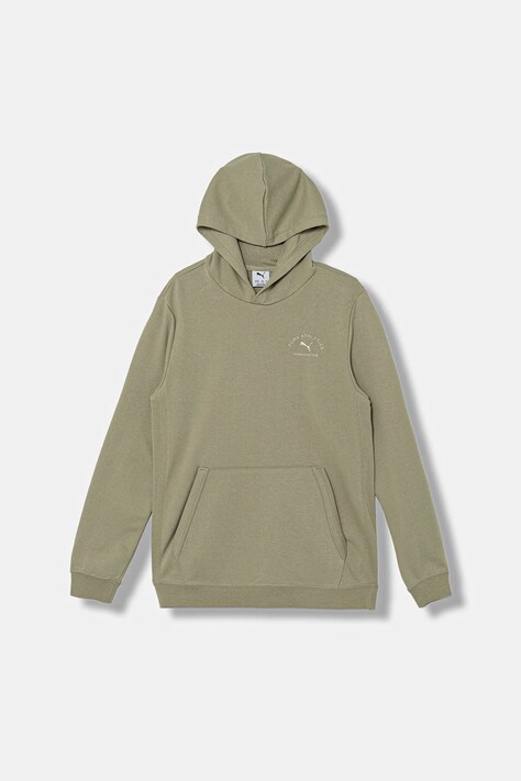 Detská mikina Puma PUMA CLASS Graphic Hoodie TR B zelená farba, s kapucňou, s potlačou, 688852
