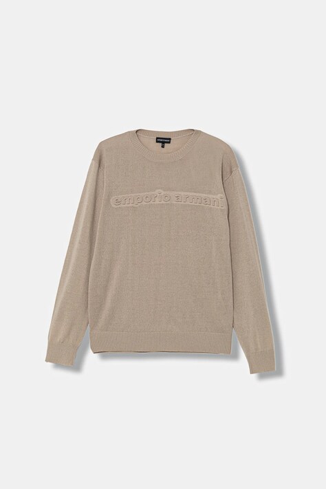 Detský vlnený sveter Emporio Armani béžová farba, ľahké, EB000808 AF18839