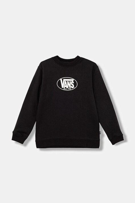 Παιδική μπλούζα Vans Classic Oval Crew χρώμα: μαύρο, VN000PWVBLK1