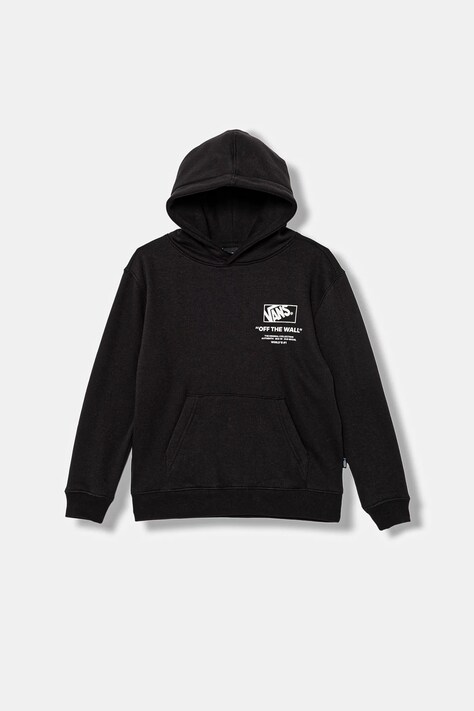 Παιδική μπλούζα Vans Stockpile Pullover χρώμα: μαύρο, με κουκούλα, VN000PWXBLK1