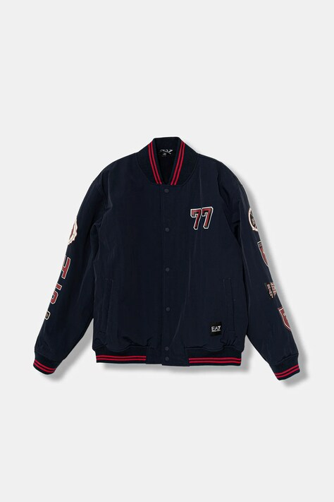 Dětská bomber bunda EA7 Emporio Armani tmavomodrá barva, 7B000226 AF16828