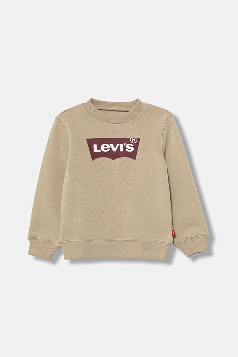 Levi's bluză copii BATWING CREWNECK culoarea bej, cu imprimeu, 8E9079