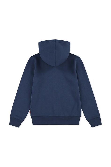 Levi's bluză copii LEGENDARY FULL ZIP HOODIE culoarea bleumarin, cu glugă, cu imprimeu, 8EN722
