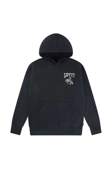 Levi's bluza dziecięca RODEO READY HOODIE kolor czarny z kapturem z nadrukiem 8EN965