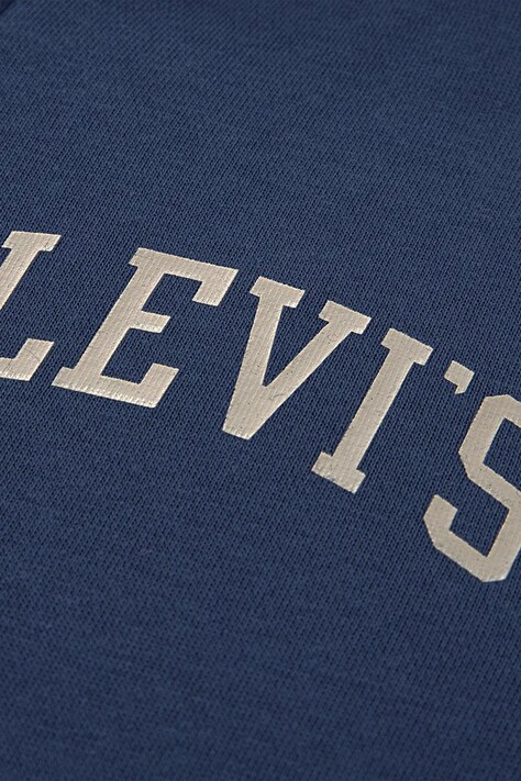 Levi's bluză copii LEGENDARY FULL ZIP HOODIE culoarea bleumarin, cu glugă, cu imprimeu, 9EN722