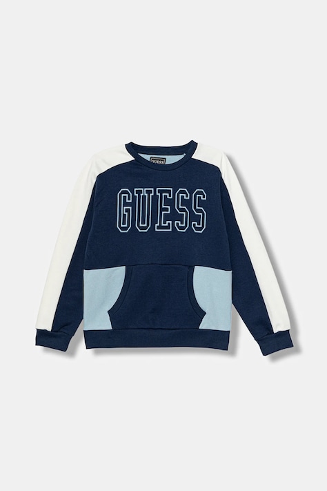 Guess felpa in cotone bambino/a colore blu  N5BQ01 KAX74