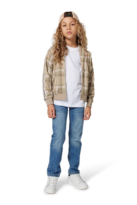 HUGO felpa per bambini colore beige  G00457