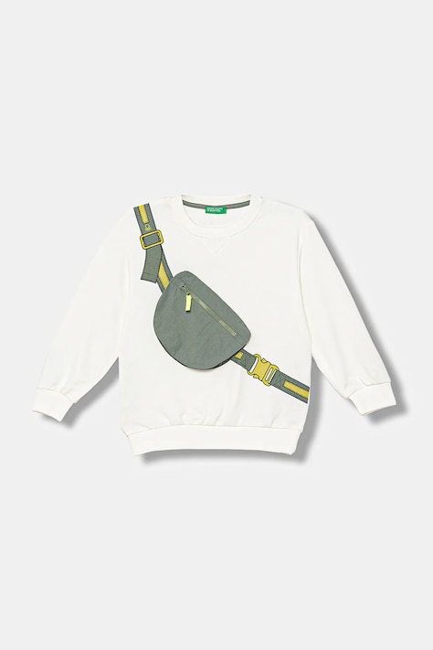 United Colors of Benetton felpa per bambini colore bianco  32N4G10KO