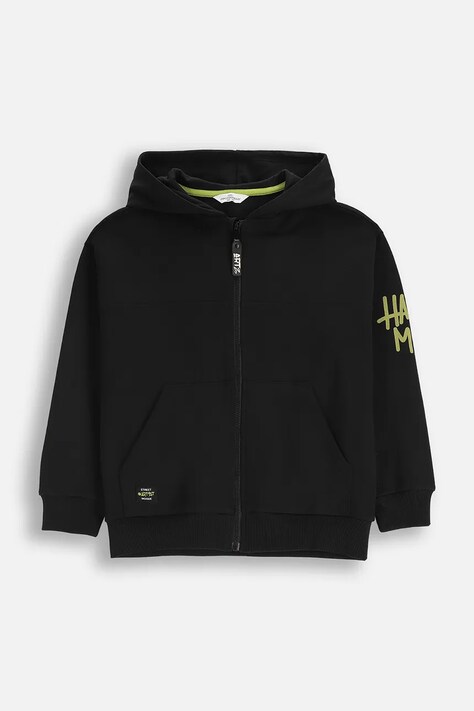 Coccodrillo bluza kolor czarny z kapturem gładka SPORTS BOY JUNIOR