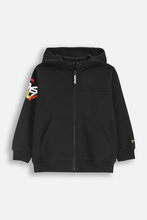 Coccodrillo bluza kolor czarny z kapturem gładka SPORTS BOY KIDS