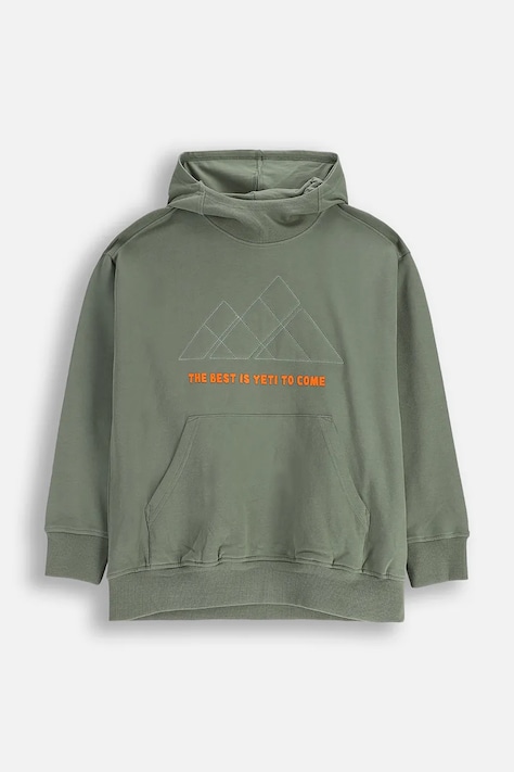 Coccodrillo bluza bawełniana dziecięca kolor zielony gładka YETI BOY JUNIOR