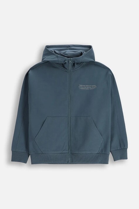 Detská mikina Coccodrillo šedá farba, jednofarebná, YETI BOY JUNIOR