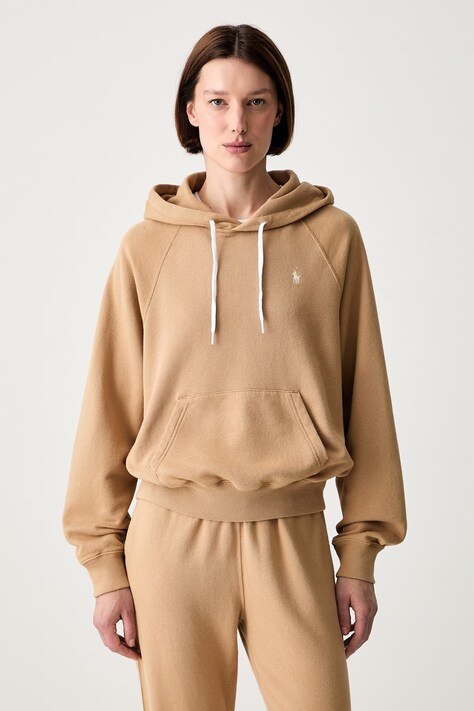 Polo Ralph Lauren μπλούζα με κουκούλα με βαμβάκι Γυναικεία καφέ 211971691