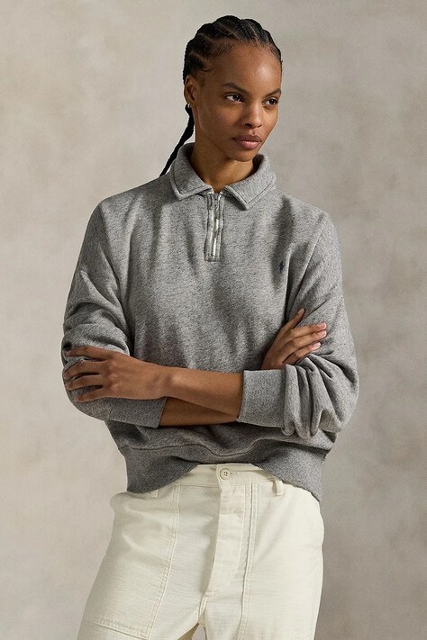 Mikina Polo Ralph Lauren dámská, šedá barva, 211971696