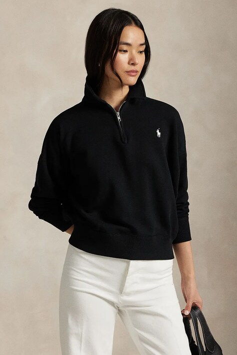 Μπλούζα Polo Ralph Lauren χρώμα: μαύρο, 211971696