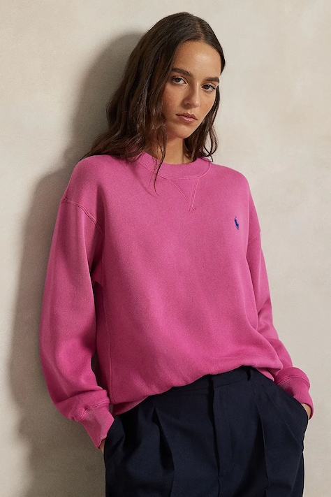 Polo Ralph Lauren bluza damska kolor różowy gładka 211971697