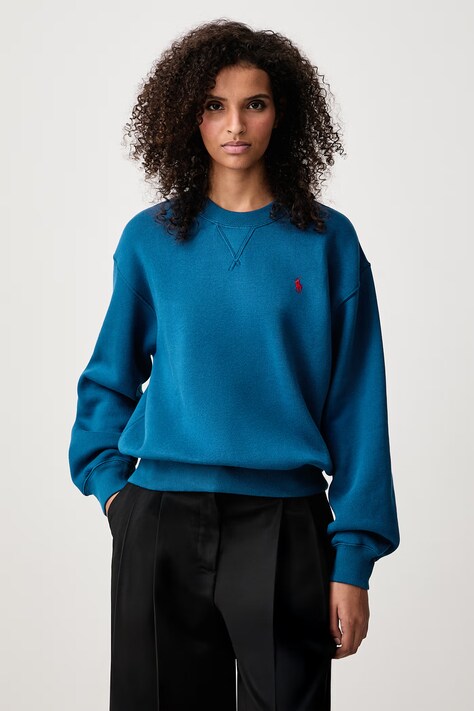 Polo Ralph Lauren Bluza damska z bawełną niebieska 211971697