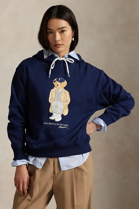 Кофта Polo Ralph Lauren колір синій однотонна 211971757