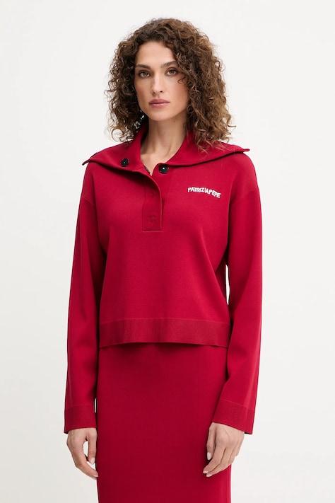 Patrizia Pepe bluză culoarea roșu, cu imprimeu, 8K0307 K266