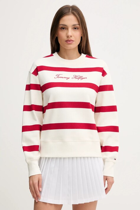 Μπλούζα Tommy Hilfiger χρώμα: κόκκινο, WW0WW45743