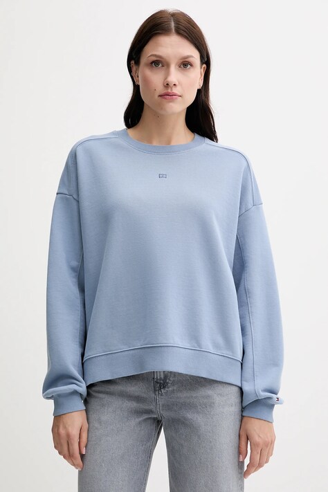 Хлопковая кофта Tommy Hilfiger однотонная WW0WW45754