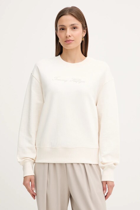 Tommy Hilfiger bluza damska kolor beżowy z aplikacją WW0WW47159