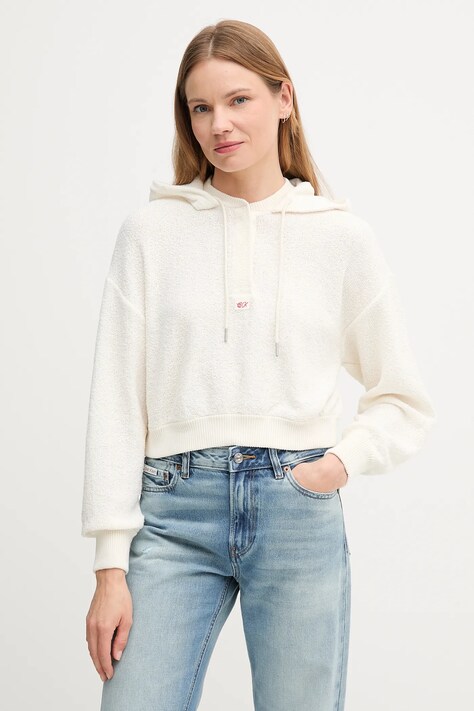 Πουλόβερ Calvin Klein Jeans χρώμα: μπεζ, LV047C915G