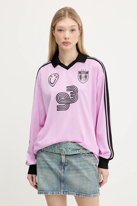 Mikina Hugo Blue Delarri_B fialová farba, s potlačou, 50542303