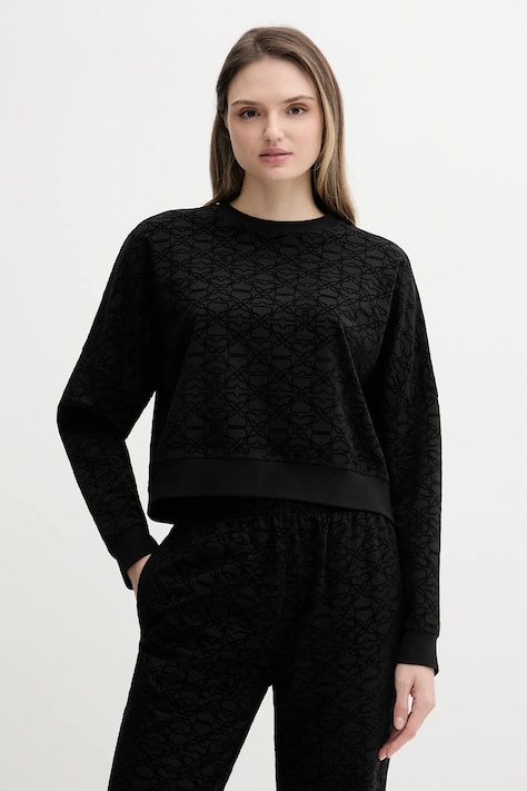 HUGO bluză culoarea negru, cu imprimeu, 50545210
