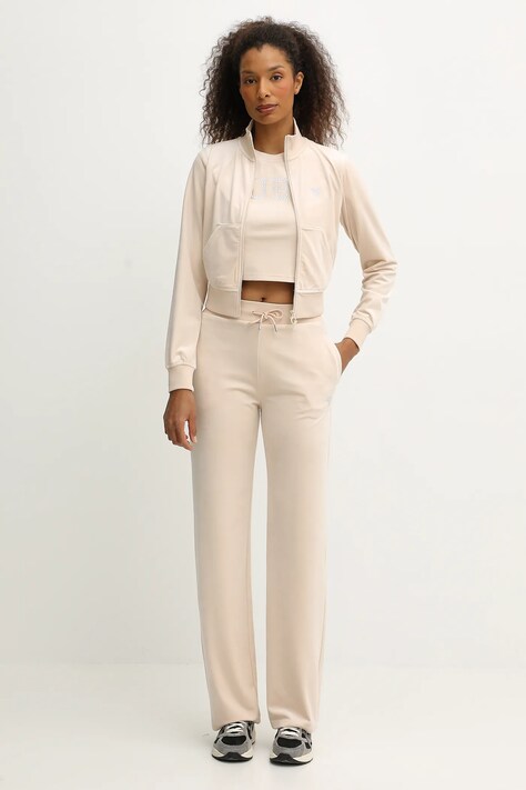Велюрова кофта Guess COUTURE — AW25-BLD03K, бежевий — фото 2