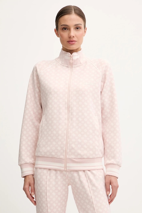 Guess bluza AGGIE damska kolor różowy wzorzysta V5YQ03 KB212