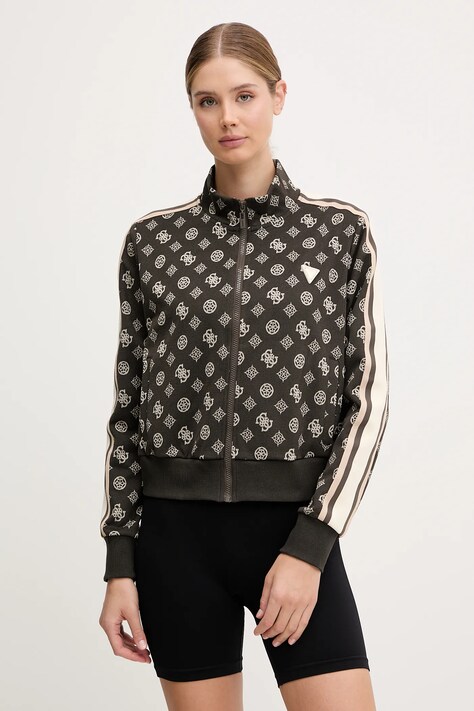 Суичър Guess PEONY в бежово с десен V5YQ07 K0282