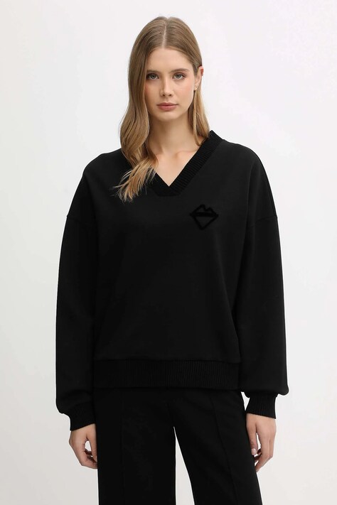 Iceberg bluza damska kolor czarny gładka E071 6331