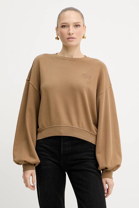 Pinko pamut melegítőfelső barna, sima, 105510 A2RB