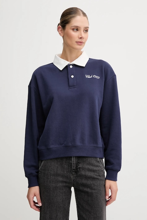 Суичър United Colors of Benetton в тъмносиньо с апликация 3WNWD3011