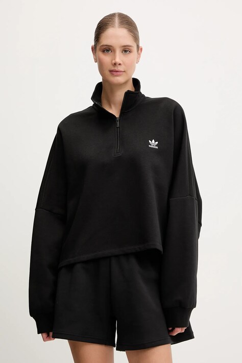 adidas Originals bluză culoarea negru, uni, IW0951