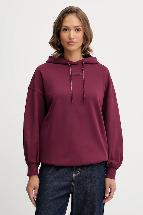 Armani Exchange felpa in cotone donna colore granata con cappuccio XW000748 AF16114