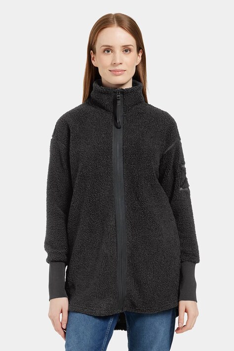 Didriksons bluza polarowa SALLY damska kolor czarny gładka 505165
